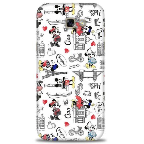 Samsung Galaxy A7 2017 / A720 Kılıf HD Baskılı Kılıf - Mickey Şehirde + Tam Ekran Koruyucu