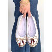 Ilwe Beyaz Cilt Babet Ayakkabı