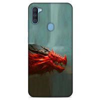 Samsung Galaxy A11 Kılıf Dragons (17) Tasarım Kılıf Siyah Boynuzlu Ejderha