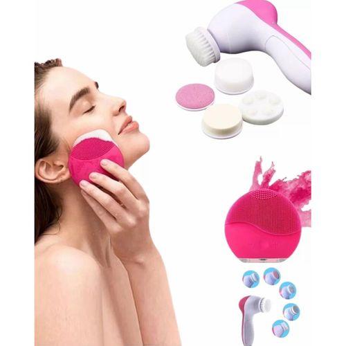 İkili Cilt Bakım Seti 5 Başlıklı Yüz Temizleme Ve Masaj Aleti Canlandırıcı Ve Onarıcı