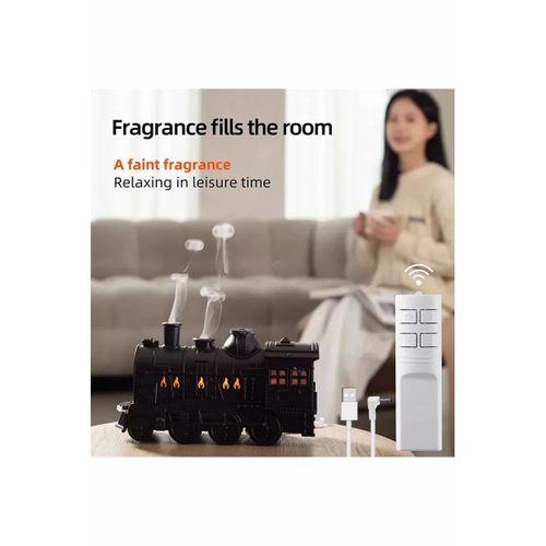 Tren Şeklinde Buharlı Oda Hava Nemlendirici Işık Buhar Makinesi Kumandalı