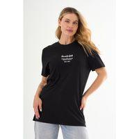 ALEXANDERGARDI Önü Baskılı Bisiklet Yaka T-shirt