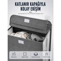 Kapaklı Duvar Tipi Kirli Çamaşır Sepeti Yer Tasarrufu Sağlayan
