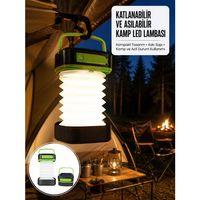 Kamp Lambası Katlanabilir Lamba Solar  Led Lamba El Fenerli Yeni Nesil