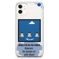 Apple iPhone 11 Kılıf Adaletin Bumu Dünya Arka Kapak Koruma Desenli Full Koruyucu