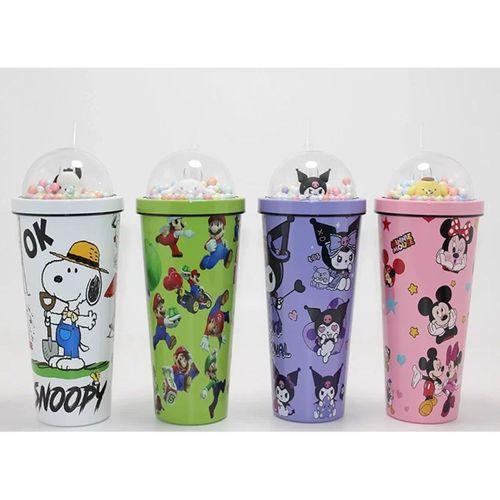 Sevimli Anime Karakterli Pipetli Termos &amp; Suluk