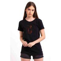 Anime Thumb Fairytail Baskılı Siyah Kadın Tshirt