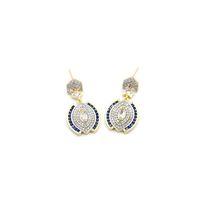 Taşlı Küpe - Mavi