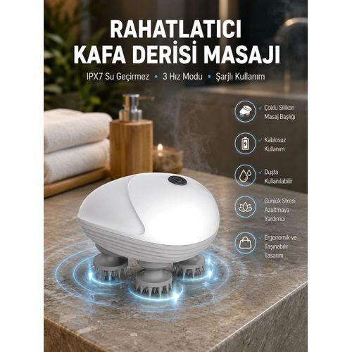 Derin Masaj Sağlayan Elektrikli Kafa Masaj Aleti