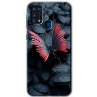 Potkal Hediye Fabrikası Samsung Galaxy M31 Kılıf HD Desen Baskılı Arka Kapak - Dark Butterfly