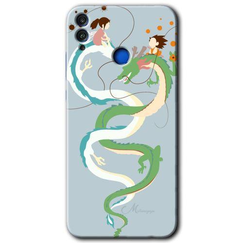 MRCİLETİSİM Honor 8c Kılıf HD Desen Baskılı Arka Kapak + Temperli Cam - Snake Friendship