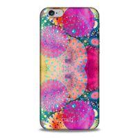 Apple Iphone 6 Kılıf Pastel Renkler (47) Crystal Flex Kılıf Fuşya Sarı