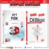 3D AYT Fizik ve AKM Dil Bilgisi Soru Bankası Seti 2 Kitap