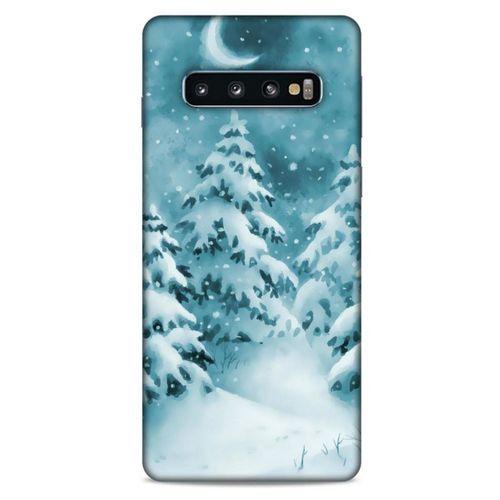Samsung Galaxy S10 Kılıf Snowix (36) Glitter Kılıf Beyaz Yeşil