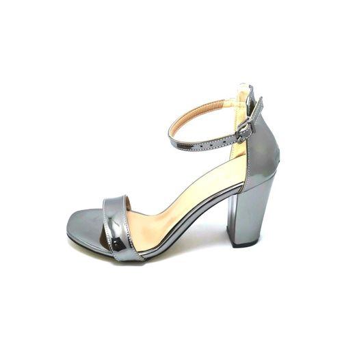 PUNTO 191205 Platin Rugan Kadın Tek Bant Abiye Ayakkabı