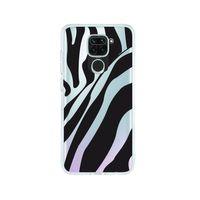 Redmi Note 9 Zebra Desenli Premium Şeffaf Silikon Kılıf