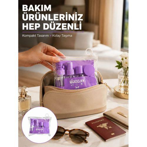 Seyahat Bakım Seti 5 Parça Sızdırmaz Şeffaf Kapaklı 30ml Yeni Nesil