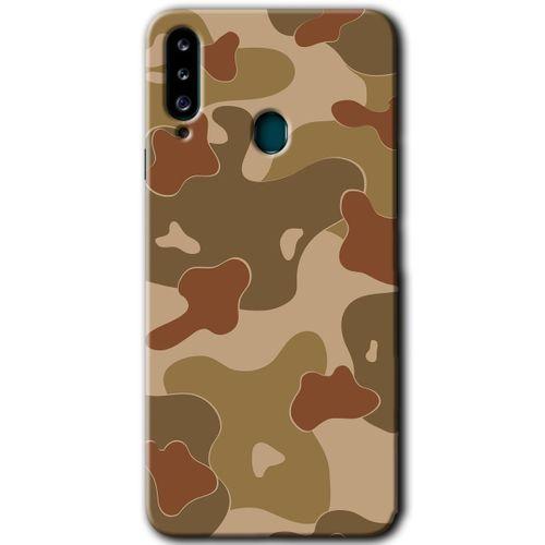 MRCİLETİSİM Samsung Galaxy A20s Kılıf Baskılı Kapak - Kamuflaj 10 +Tam Ekran Koruyucu