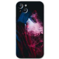 Potkal Hediye Fabrikası iPhone 14 Plus HD Baskılı Kılıf + 9D Tam Ekran Koruyucu - Smoke-Man