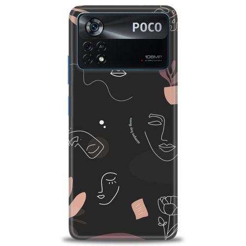 Xiaomi Poco X4 Pro 5G Kılıf HD Baskılı Kılıf - Siyah Silüet + Tam Ekran Koruyucu