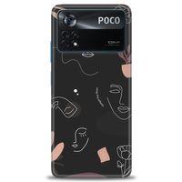 Xiaomi Poco X4 Pro 5G Kılıf HD Baskılı Kılıf - Siyah Silüet + Tam Ekran Koruyucu