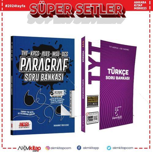 Karekök TYT Türkçe ve AKM Paragraf Soru Bankası Seti 2 Kitap