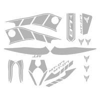 YAMAHA Yamaha Mt07 2014 - 2017 Uyumlu Beyaz Sticker Set