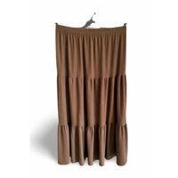 Beli Lastikli Bürümcek Kumaş Etek Anne Eteği Uzun Namaz Eteği Koyu Yeşil 44-52 beden