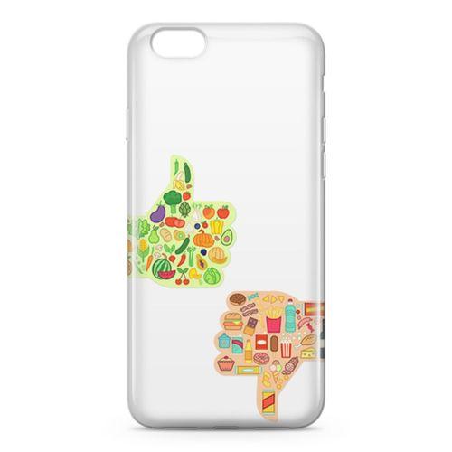 Apple iPhone 6 6s Kılıf Sağlıklı Sağlıksız Arka Kapak Koruma Desenli Full Koruyucu