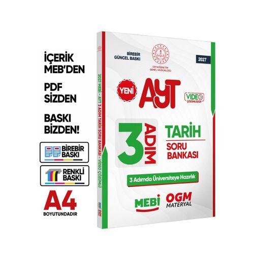 2027 AYT MEBİ-OGM 3 ADIM Tarih Soru Bankası RENKLİ A4 Boyut Video Çözümlü BASKI ÜCRETİ