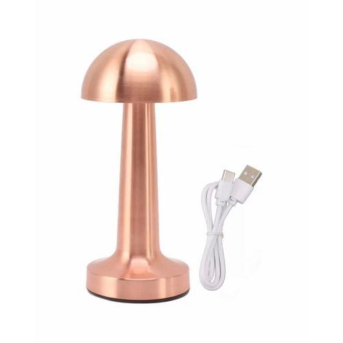 Modern Bronz Masa Lambası 3 Renk Led Dokunmatik Şarjlı Model