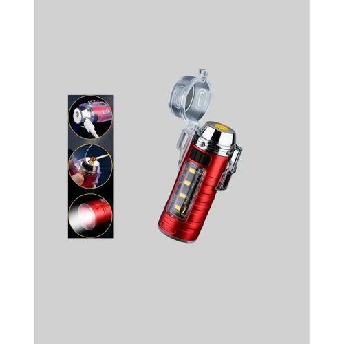 Usb Şarjlı Rüzgar Geçirmez Elektrikli Çakmak El Fenerli