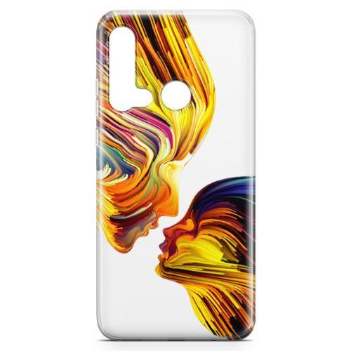 Huawei Nova 5i Kılıf Yüzyüze Arka Kapak Koruma Desenli Full Koruyucu