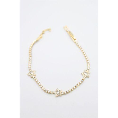 Yıldız Taşlı VİP Bileklik - Altın