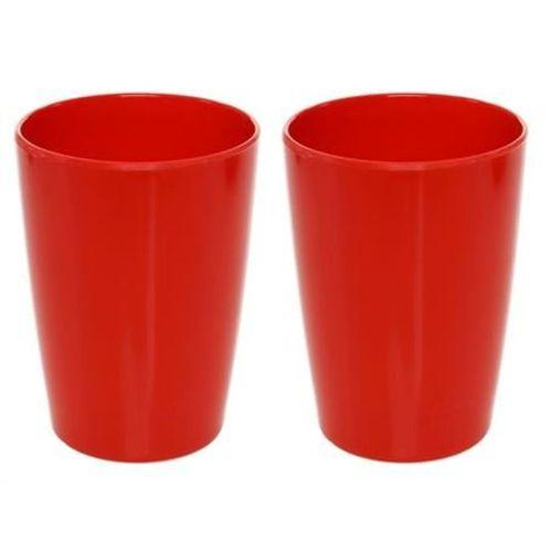 2 Adet Kalemlik Kırmızı Renkli Melamin Ofis Gereci 8X8X11Cm 320Ml