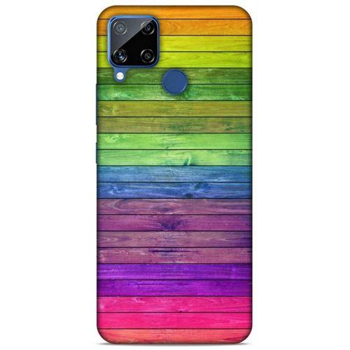 Lopard Oppo Realme C15 Uyumlu Kılıf Wood'X (26) Tpu Silikon Kılıf Desenli