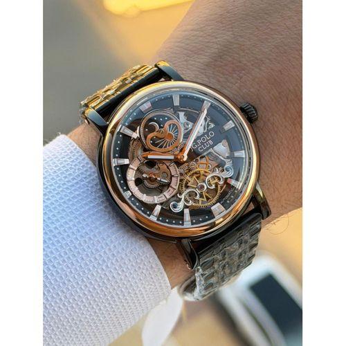 JG.Polo Club Otomatik Mekanizma İtalyan Tasarım Bileklik 5Atm Suya Dayanıklı Erkek Kol Saati 02014.4