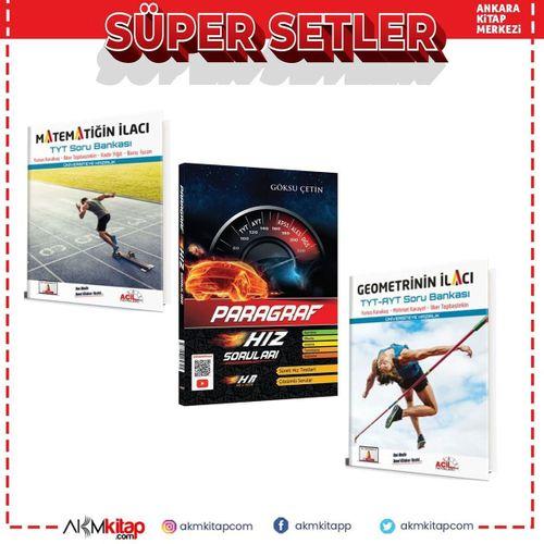 Acil Geometri ve Matematigin İlacı ile Hız Renk Paragraf Soru Bankası Seti 3 Kitap