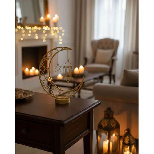 3d Hilal Cami Dekor 20x20 Cm Özel Baskı Masa Üstü Süs