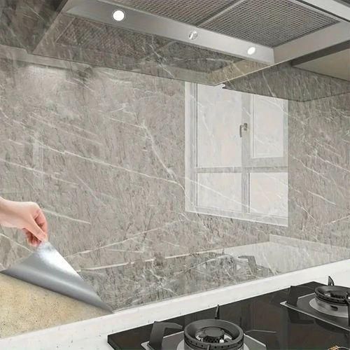 Mermer Desenli Sticker Folyo Atina Grisi 60cm*5mt T04