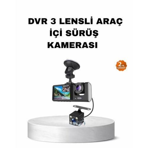 Üç Kameralı Araç İçi Kayıt Sistemi Full Hd Gece Görüşlü Ve G-sensör Destekli
