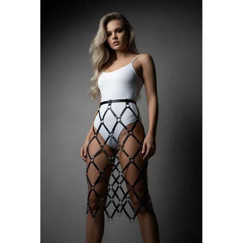 Harness Etek, Deri Örgü Harness Etek, Şık Tayt Üzeri Etek - Brf410