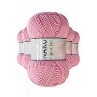 5 Adet Süper İnci El Örgü İpi 100 gr Gül Kurusu 275