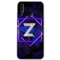 General Mobile GM 10 HD Baskılı Kılıf + 9D Tam Ekran Koruyucu - Dark Neon Yaprak Z Harfi