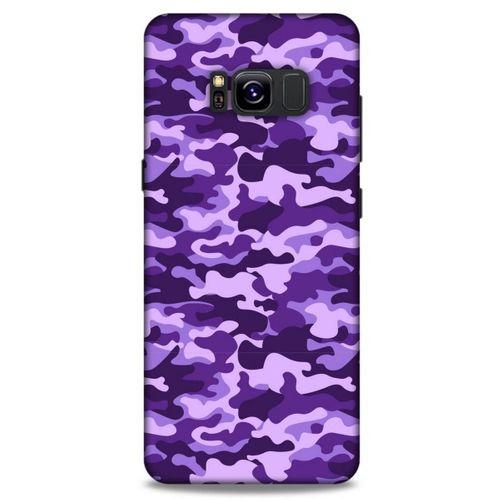 Samsung Galaxy S8 Uyumlu Kılıf Mor Delisi (13) Silikon Kap Kamuflaj