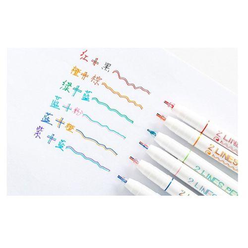 Yuguang Fineliner Renkli Kalem 2 Renk Uçlu Seti 6Lı