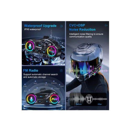 Y13 Motor Kask Kulaklık Rgb Modlu Radyolu Motosiklet Kulaklık 5 3 Bluetooth Intercom