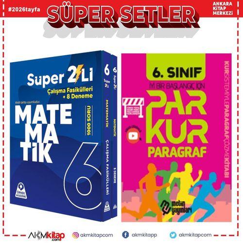 Örnek Akademi 6. Sınıf Süper İkili Matematik ve Metin Paragraf Par Kur Seti 2 Kitap