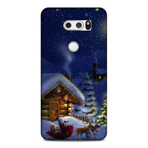 Lopard LG K50S Uyumlu Kılıf Gece'S (24) Darbe Emici Kılıf Kar Manzara