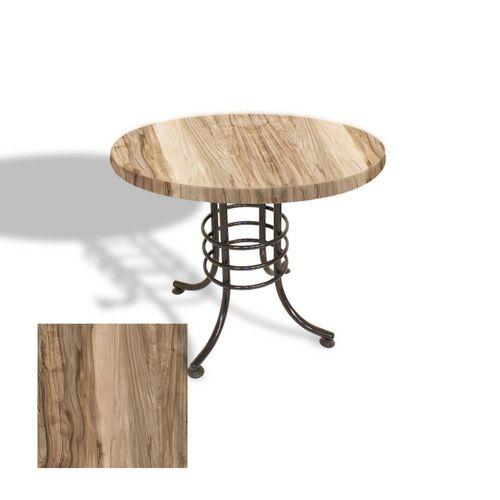 Dockers Buket Mega Laminat Yuvarlak Mutfak Masası Q110 - İndian Shesman